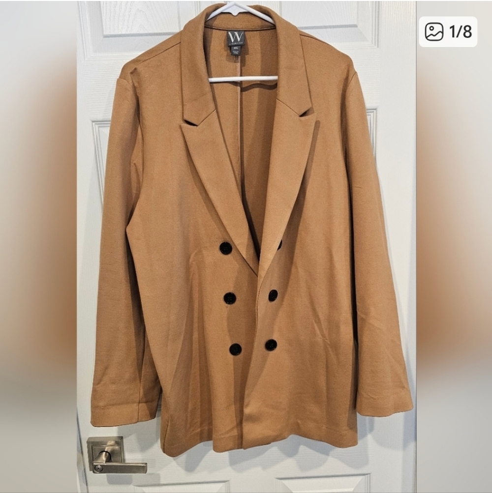 NWOT Worthington Women's Camel Double-Breasted Blazer- XXL - Picture 9 of 9